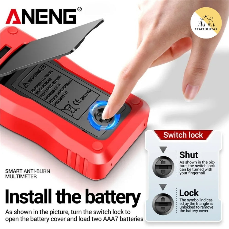 ANENG M118A Digital Mini Multimeter Tester 6000 Counts Mmultimetro True Rms Tranistor with NCV Data Hold Flashlight