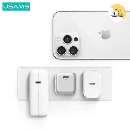 USAMS PD20W/30W Type-C Fast Charger PD3.0 QC4.0 2 Pin US Plug