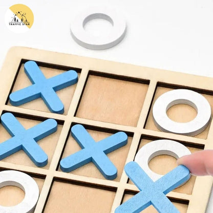 Classic Wooden Tic-Tac-toe Board Game