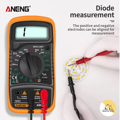 Aneng AN8205C Digital Multimeter AC/DC Ammeter Volt Ohm Multimeter Tester with LCD Backlight Portable