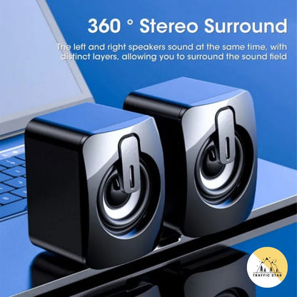 Niye Speakers Notebook speakers, clear sound and strong bass, fashion trend, USB direct power supply, easy to connect