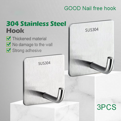 Stainless Steel Wall Mount Hanger Good Quality 3pcs/pack