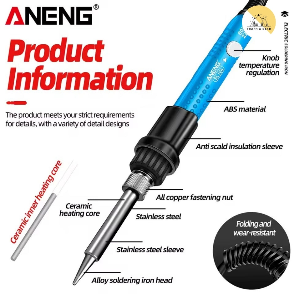 Aneng Electric Soldering Iron SL104 110V/220V, Adjustable Temperature Welding Pen