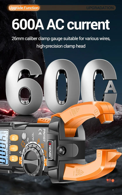 ANENG PN107 Digital Clamp Meter 600A AC Current Voltmeter Ammeter NCV Diode Temperature Frequency Professional Tool