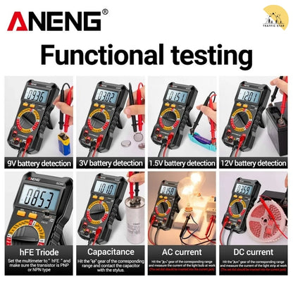 ANENG SZ305 Professional Multimeter 1999 Counts AC/DC Voltage Tester Ammeter Capacitor hFE Triode Hz Detector Electrician Tools