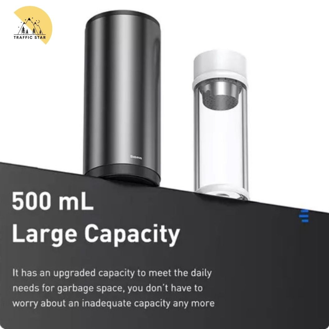 Baseus Car Trash Can Mini Desktop Storage Box Dust Bin Holder 500ml Large Capacity