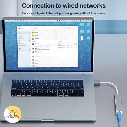 Type-C to RJ45 Converter Gigabit Ethernet LAN Adapter