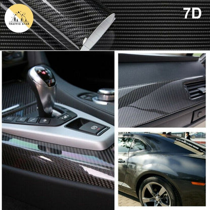 7D Carbon Fiber Wrap Sticker Waterproof for Car and Motorcycle