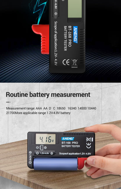 Battery Tester BT-168 Pro Digital Display Battery Meter 1.2-4.8V