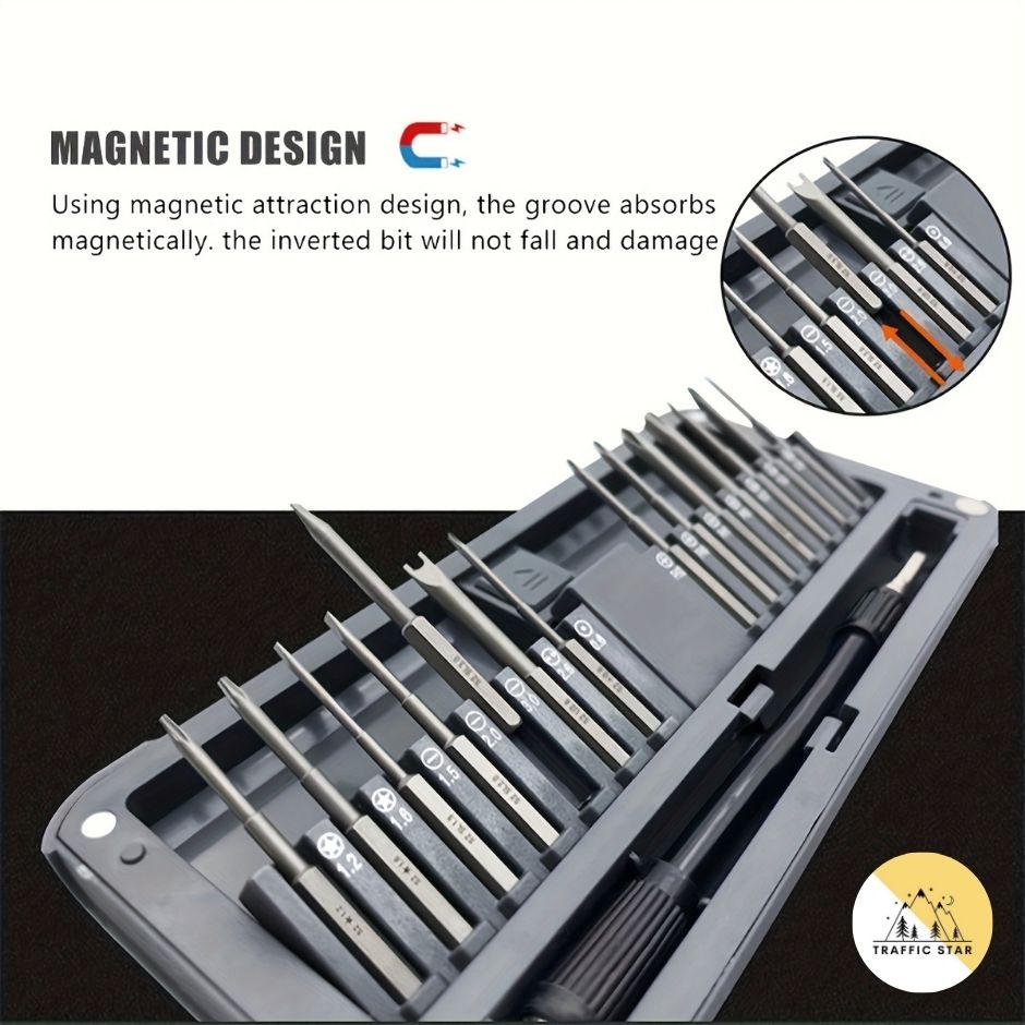 Multifunctional 30 in 1 precision screwdriver set Extended S2 screwdriver bit