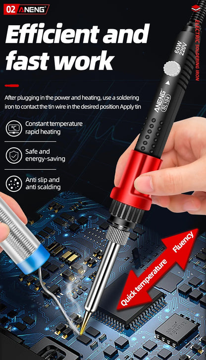 Aneng Electric Soldering Iron SL104 110V/220V, Adjustable Temperature Welding Pen