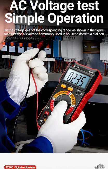 ANENG SZ305 Professional Multimeter 1999 Counts AC/DC Voltage Tester Ammeter Capacitor hFE Triode Hz Detector Electrician Tools