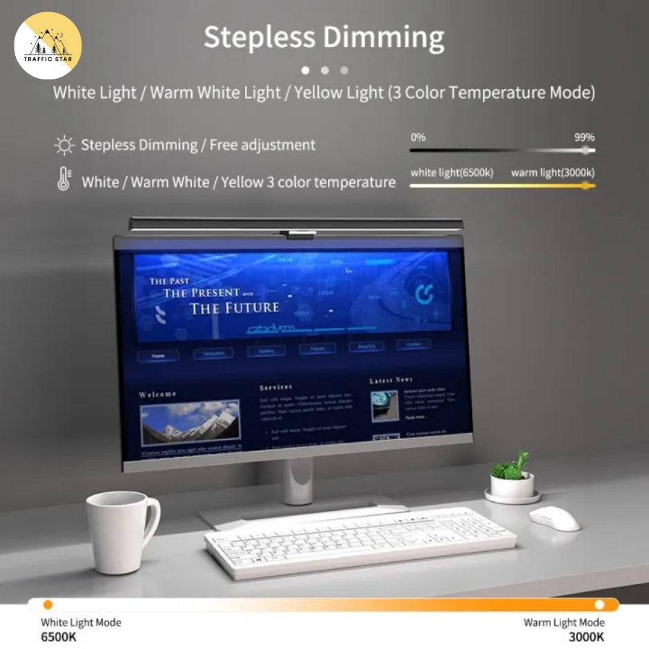 50cm Computer Monitor Light Bar Screen Hanging Lights Stepless Dimming USB Desk Lamp For Study Reading Light Table Monitor Lamp