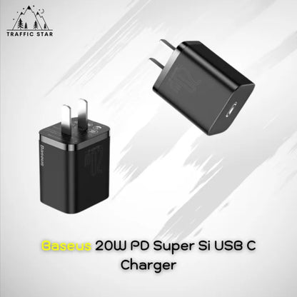 Baseus 20W PD Super Si USB C Charger For iPhone 13 12 Pro Max Support QC3.0 Fast Charging Portable