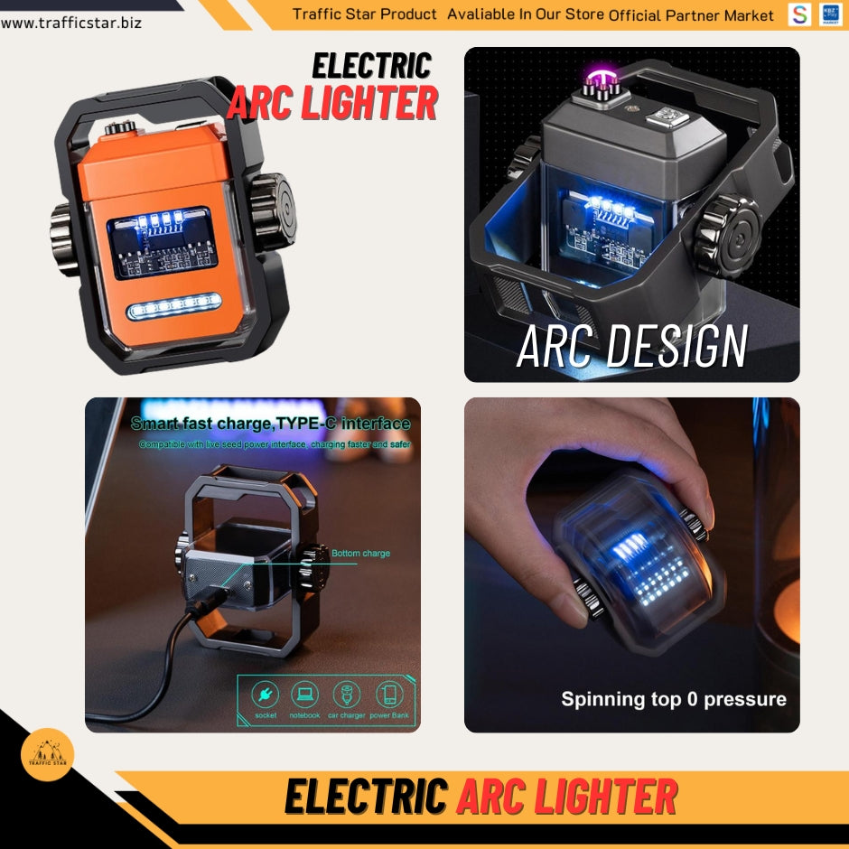 Electric Double Arc Lighter Outdoor use Windproof