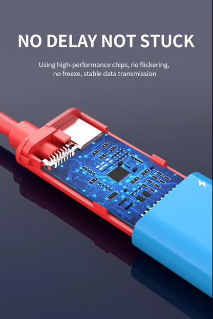 Portable USB Type C to HDMI Cable for Nintendo Switch Steam Deck Mode TV Connection 100W PD Charging