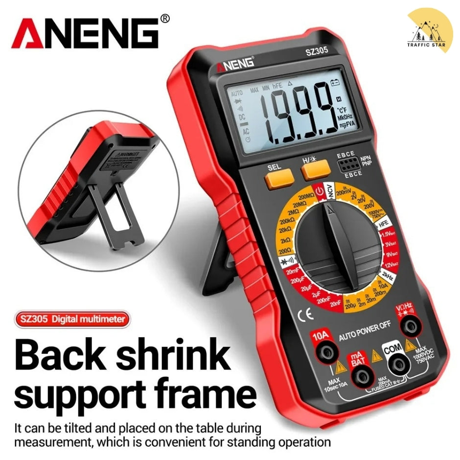 ANENG SZ305 Professional Multimeter 1999 Counts AC/DC Voltage Tester Ammeter Capacitor hFE Triode Hz Detector Electrician Tools