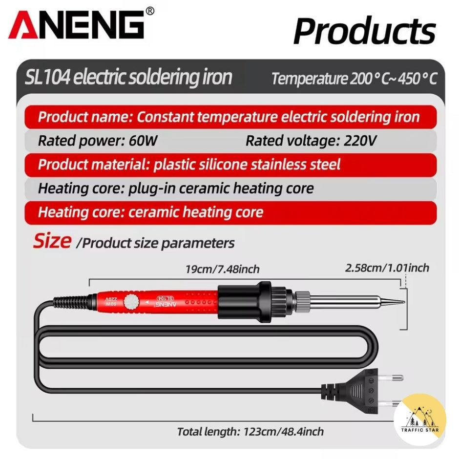Aneng Electric Soldering Iron SL104 110V/220V, Adjustable Temperature Welding Pen