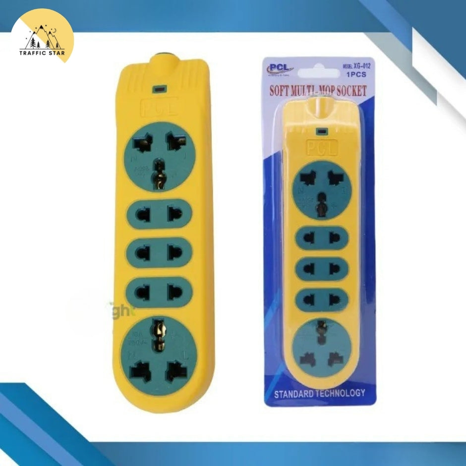 PCL brand Extension plug, 5-socket power plug, no wire, hard to break, durable