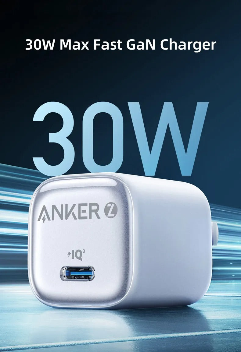 Anker Zolo Charger Type C PIQ 3.0 Foldable PPS Fast Charger (30W)