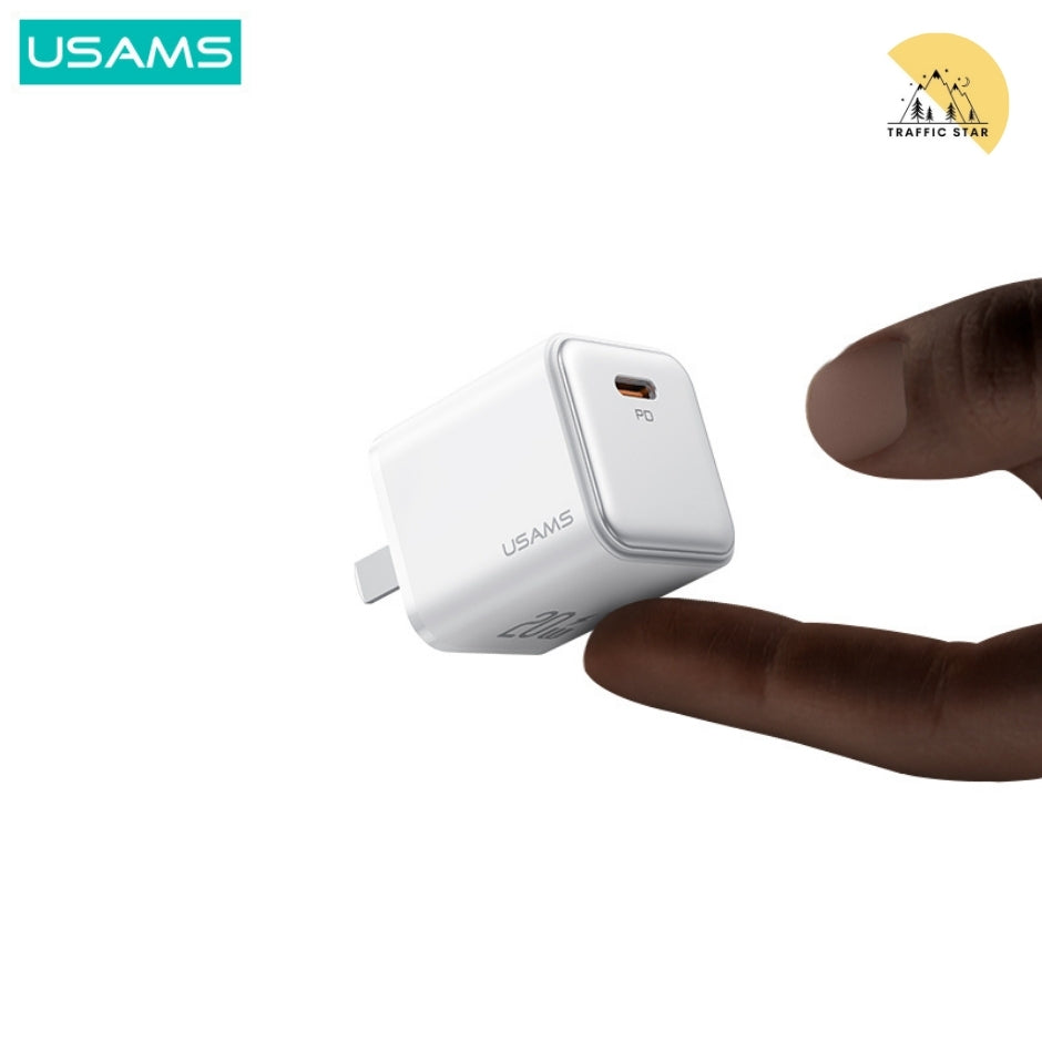 USAMS PD20W/30W Type-C Fast Charger PD3.0 QC4.0 2 Pin US Plug