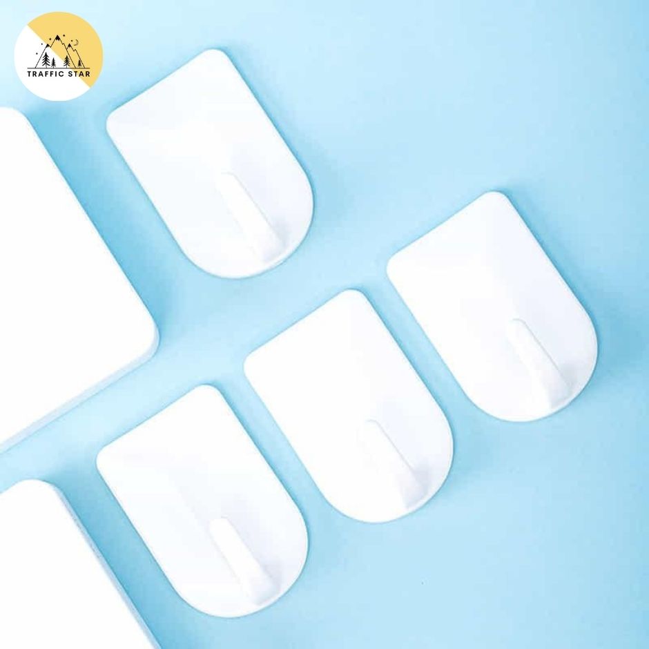Deli Wall Mount Sticky Hook Strong and Durable 4pcs