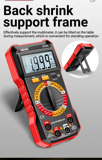 ANENG SZ305 Professional Multimeter 1999 Counts AC/DC Voltage Tester Ammeter Capacitor hFE Triode Hz Detector Electrician Tools