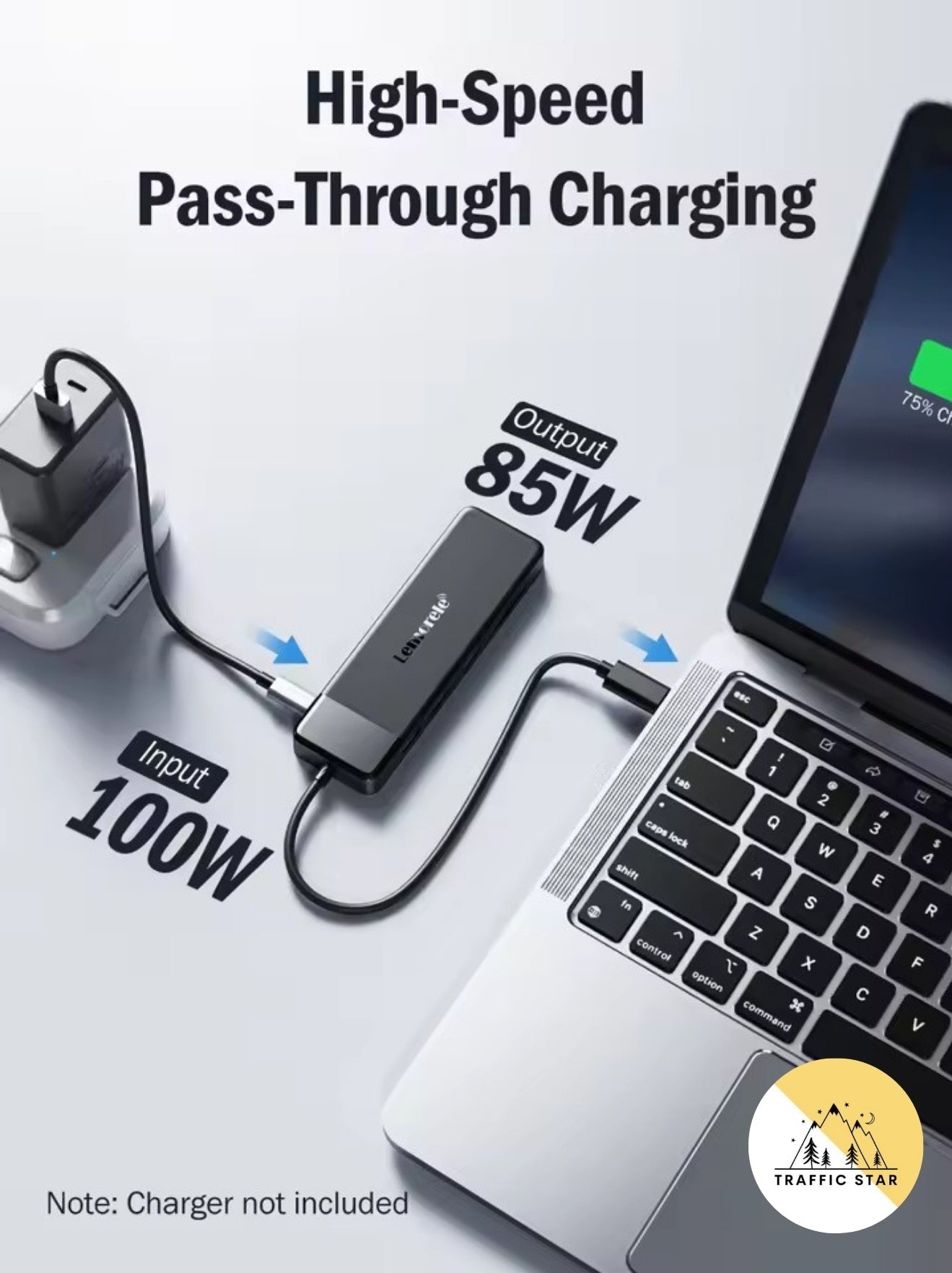 Lemorele USB-C Dock 10 Ports USB Type C to Dual HDMI 4K 30Hz VGA USB 3.0 Adapter PD100W SD Card Reader for MacBook