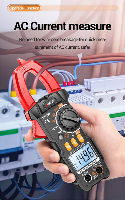 ANENG PN107 Digital Clamp Meter 600A AC Current Voltmeter Ammeter NCV Diode Temperature Frequency Professional Tool