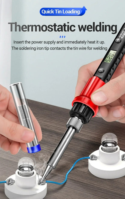 ANENG SL105 Digital Soldering Iron 110V 240V Electric Fast Welding Equipment US/EU Plug SOLDER Iron Heating Repair Tool