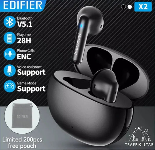 Edifier Direct Bluetooth Earphones Wireless Headphones X2 TWS Earbuds Bluetooth 5.1