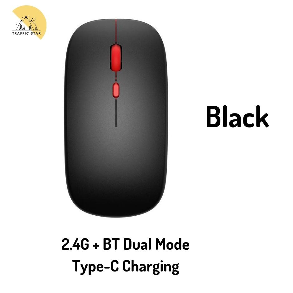 Wireless Silent Mouse 2.4G+BT Dual Mode TypeC Charging (Upgraded Version)