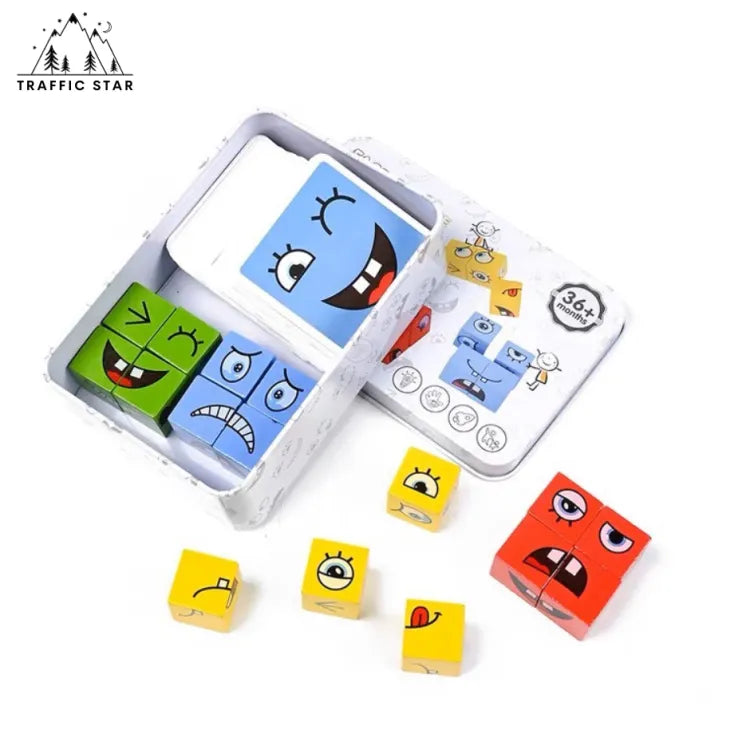 64 mood changing dice games Rubik's cube Educational Wodden Game ( ဘယ်သူအမြန်ဆုံးနဲ့အမှန်ဆုံး လဲ )