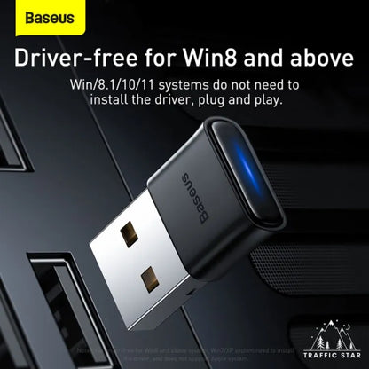 Baseus BT 5.0 USB Adapter Receiver For Keyboard Mouse, BT Speaker, Game Controller