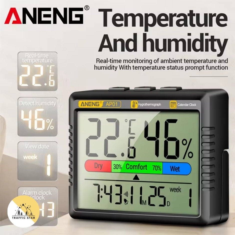 ANENG AP01 Hygrometer Thermometer Digital Air Temperature Humidity Monitor Meter