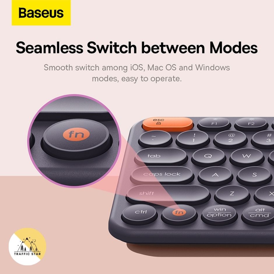 Baseus K01A Bluetooth + 2.4G Wireless Silent Keyboard 84 keys