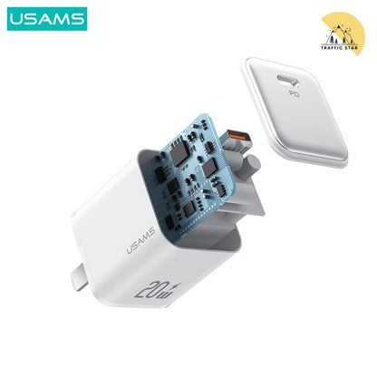 USAMS PD20W/30W Type-C Fast Charger PD3.0 QC4.0 2 Pin US Plug