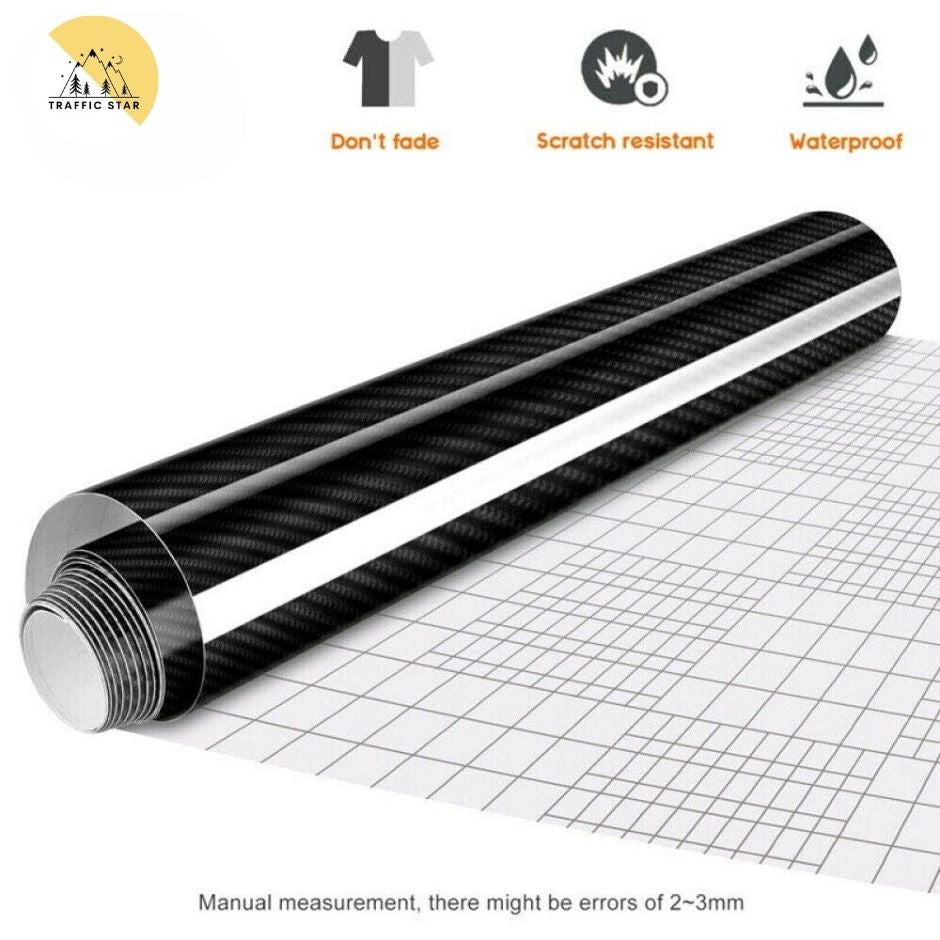 7D Carbon Fiber Wrap Sticker Waterproof for Car and Motorcycle