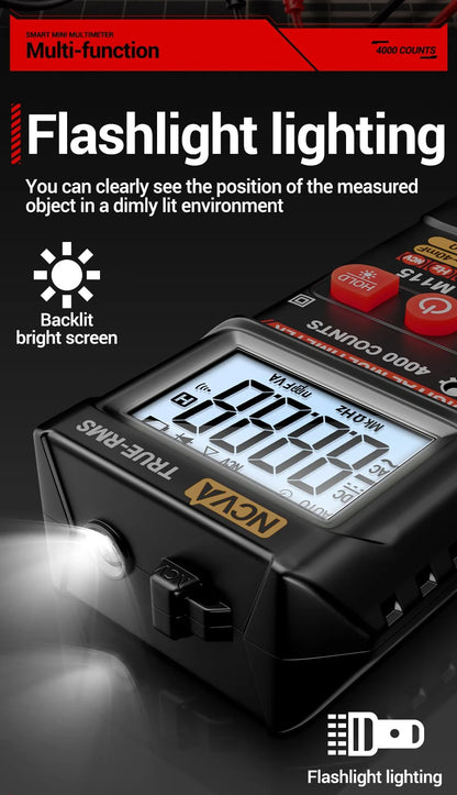 ANENG M115 MINI DIGITAL MULTIMETER 4000 Counts DC/AC Voltage Smart Multimetro OHM NCV Resistance Electrician TestTools