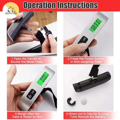110lbs/50kg Luggage Weight LCD Display Digital Portable Scale Weighting Device (High Quality)