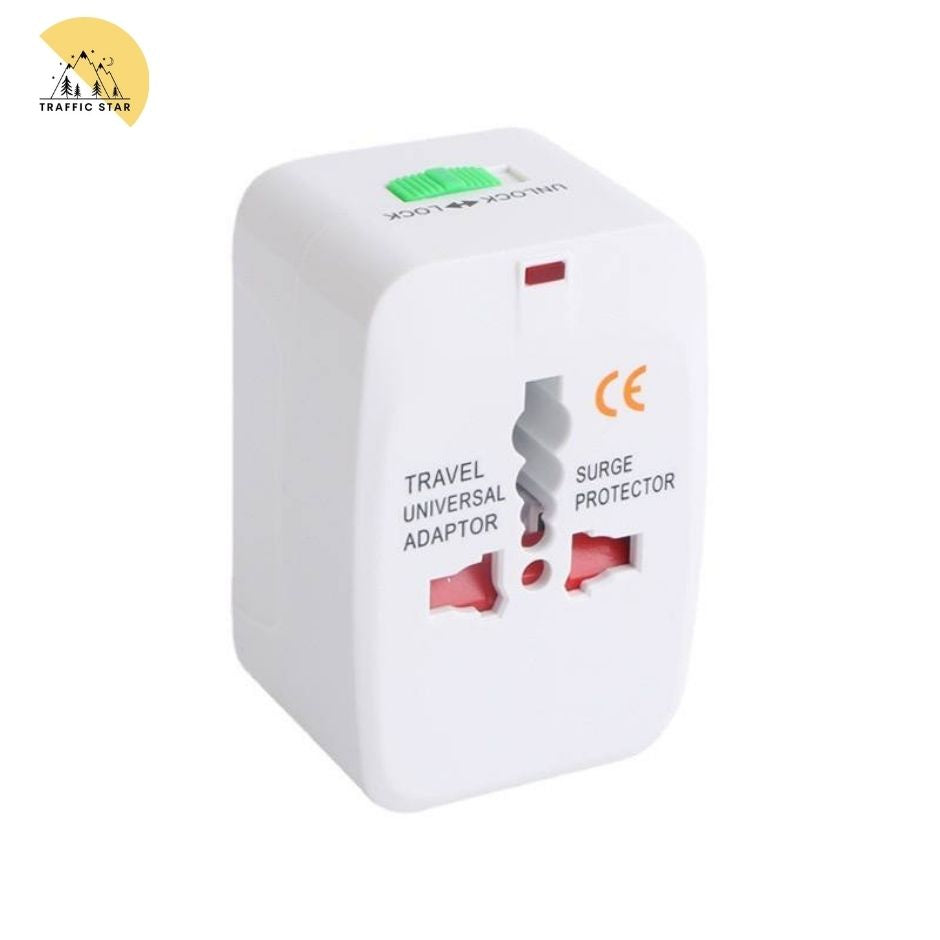 Travel Universal Adapter Multi-plug + 2x USB Charger Plug