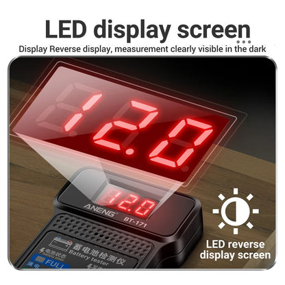 Battery Tester Monitor BT-171 Status Indicator Internal Resistance Capacity 12V Car Detector