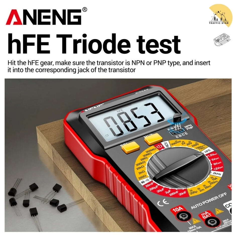 ANENG SZ305 Professional Multimeter 1999 Counts AC/DC Voltage Tester Ammeter Capacitor hFE Triode Hz Detector Electrician Tools