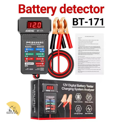 Battery Tester Monitor BT-171 Status Indicator Internal Resistance Capacity 12V Car Detector