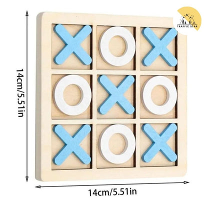 Classic Wooden Tic-Tac-toe Board Game