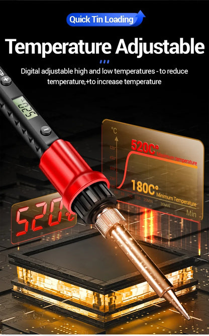 ANENG SL105 Digital Soldering Iron 110V 240V Electric Fast Welding Equipment US/EU Plug SOLDER Iron Heating Repair Tool