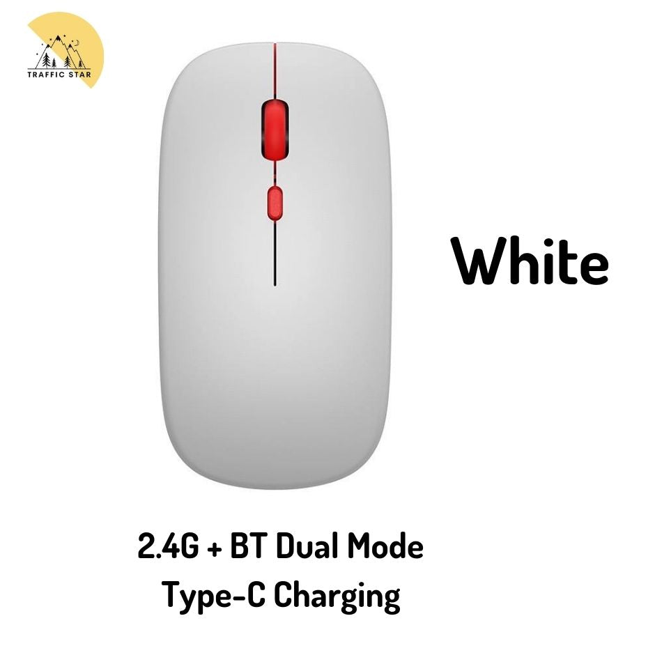 Wireless Silent Mouse 2.4G+BT Dual Mode TypeC Charging (Upgraded Version)