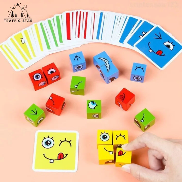 64 mood changing dice games Rubik's cube Educational Wodden Game ( ဘယ်သူအမြန်ဆုံးနဲ့အမှန်ဆုံး လဲ )
