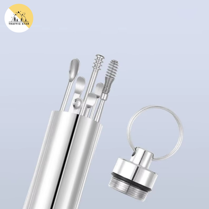 6pcs Ear Cleaning Tool Set With Stainless Steel Case Earpick Set