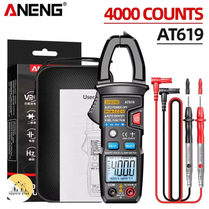 Aneng AT619 AC Voltage Meter, Current Tester Multimeter Ammeter Voltage Meter Car Capacitance Clamp Meter